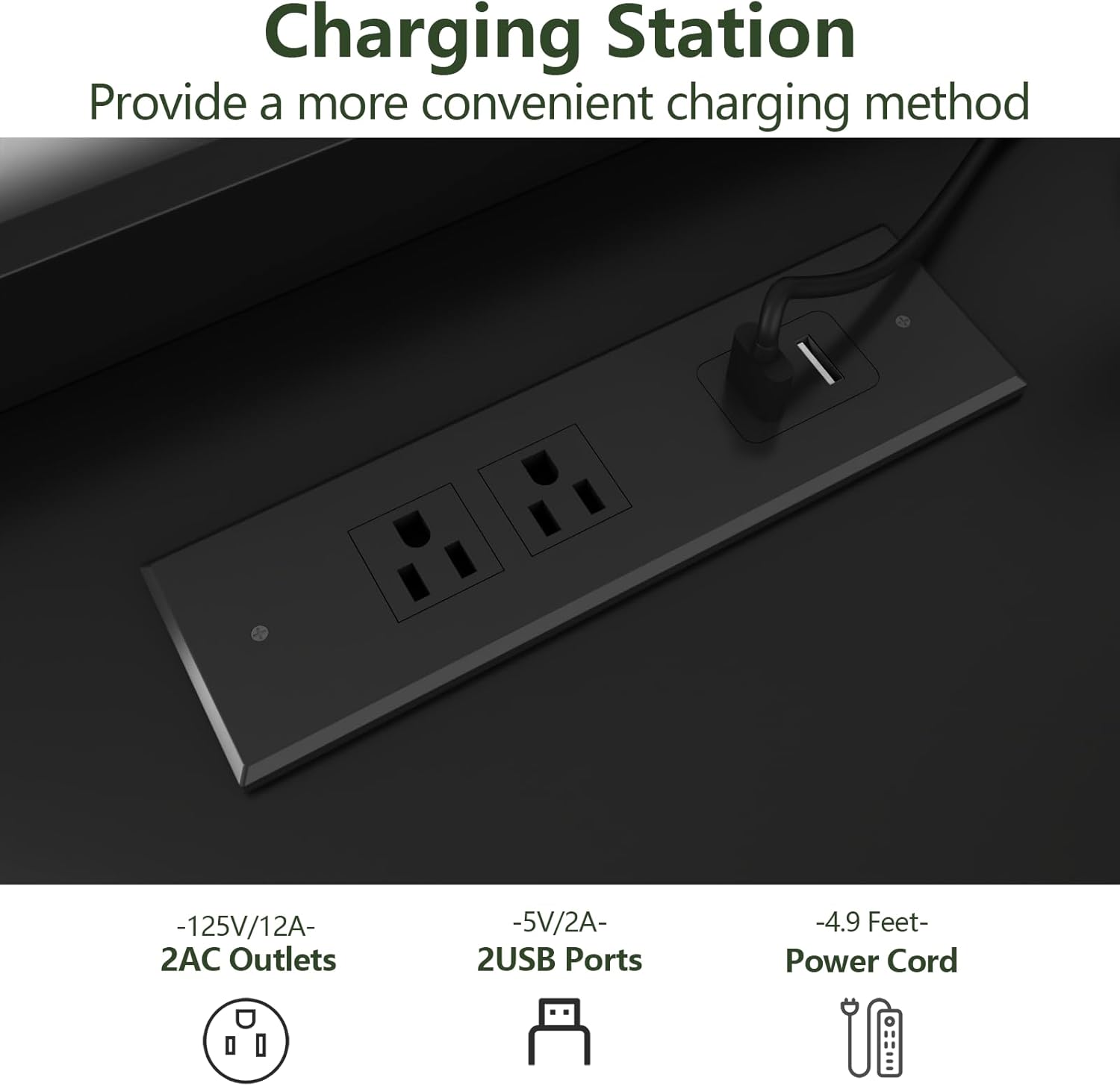 12 Drawer Dresser with Power Outlet, Dresser with LED Light, Modern Chest of Drawers for Closet, Double Wide Drawer Organizer Cabinet for Bedroom, Living Room (Black, 12 Drawers)