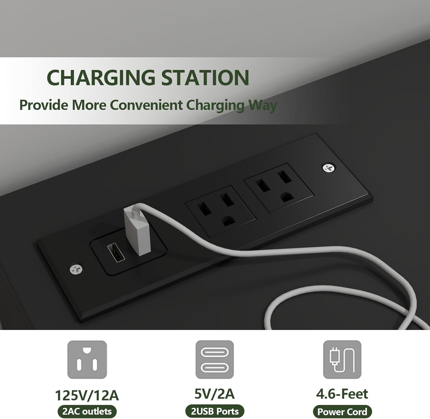 9 Drawers Dresser with Power Outlet, LED Large Dressers Chest with Handle Free Drawers, Modern Long Dressers Storage Cabinet for Closet Living Room (Black)