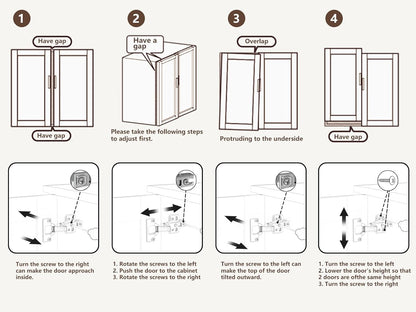 Sideboard Buffet Cabinet with 2 Drawers, Farmhouse Kitchen Pantry with Adjustable Shelves, Coffee Bar Cupboard Cabinet with 3 Doors for Kitchen, Dining Room (Black)