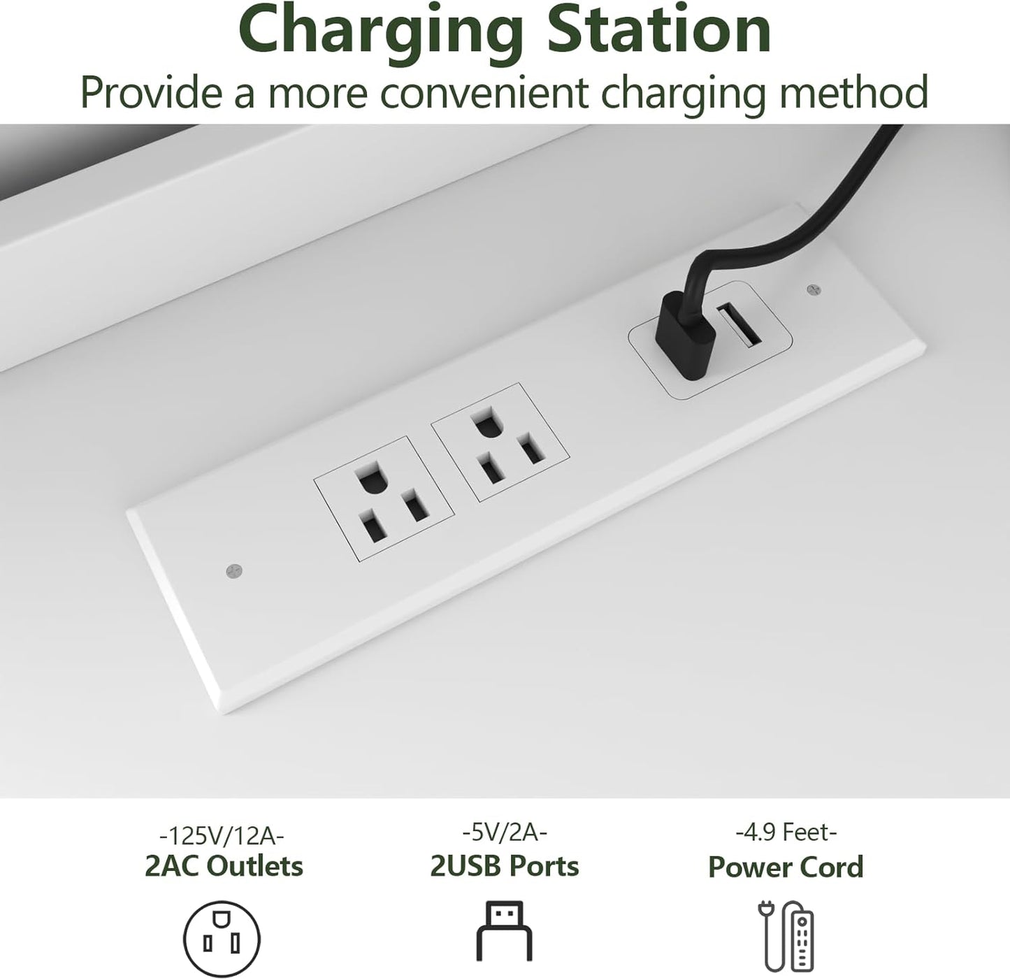 Extra Large 6 Drawer Dresser with 12 Compartments, Dresser with Power Outlet & LED Light, Modern Chest of Drawers, Double Wide Drawer Organizer Cabinet for Bedroom, Living Room, Entryway (White)