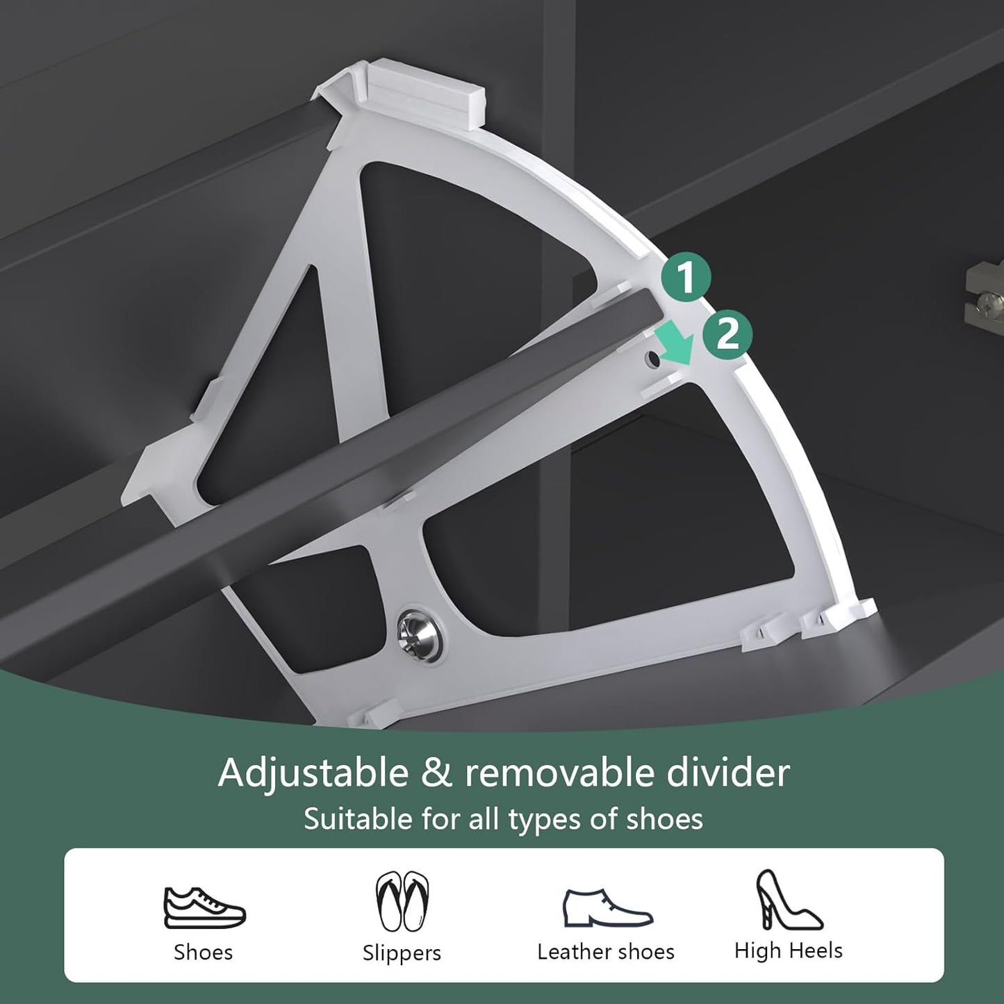 Shoe Cabinet Storage for Entryway, Slim Shoe Organizer Cabinet 2 Flip Drawer, Narrow Hidden Shoe Storage Side Door Cabinte (Black)