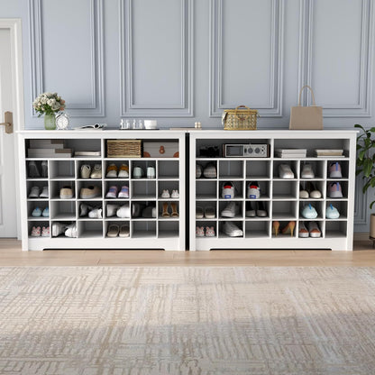 5-Tier Storage Cabinet for Entryway, Modern Shoe Rack with 26 Cubbies, Freestanding Shoe Organizer with 24 Pair Shoe Storage Cabinet for Hallway,Bedroom,Living Room(White