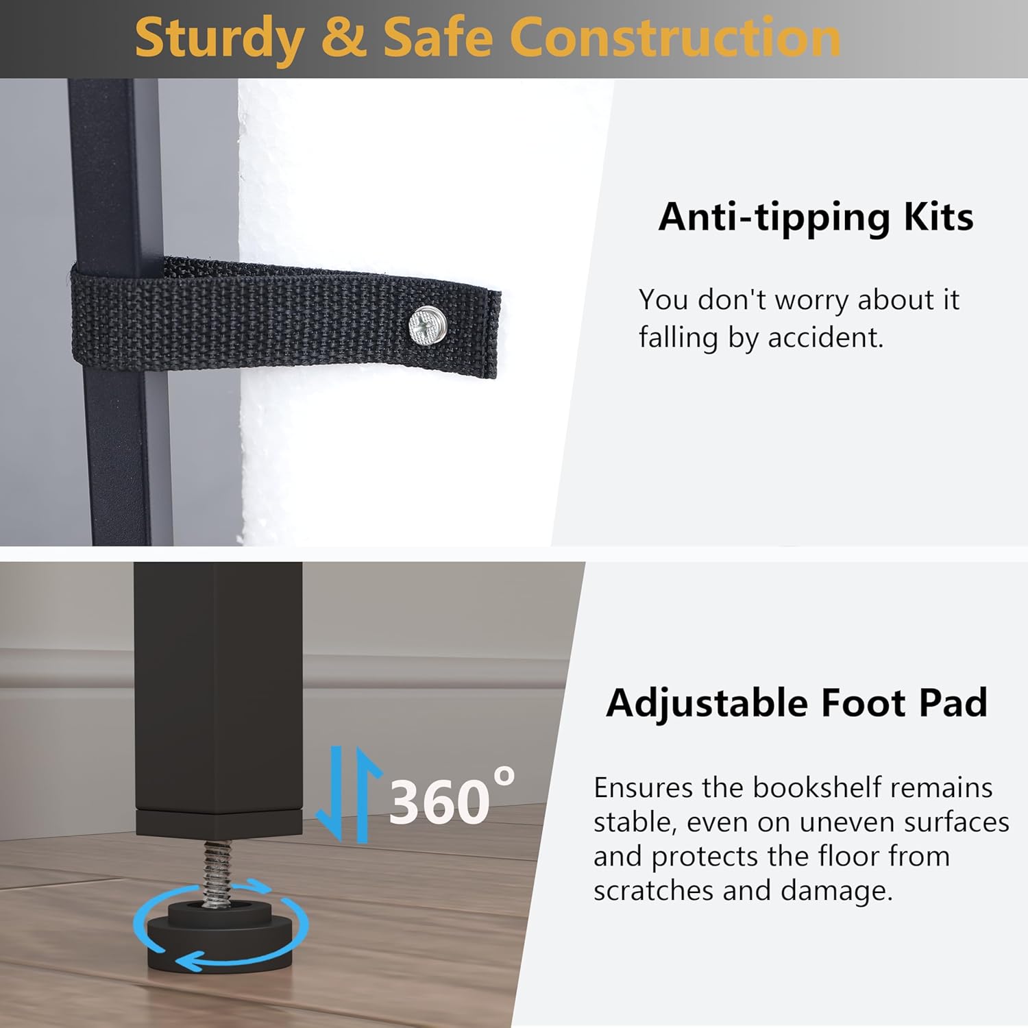 8-Tier Open Shelf Bookcase, 70.87"H x 31.5"L Lux Etagere Bookshelf, Modern Display Shelf with Black Metal Frame & Shelves,Tall Storage Display for Bedroom, Home Office & Living Room (Black)